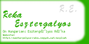 reka esztergalyos business card